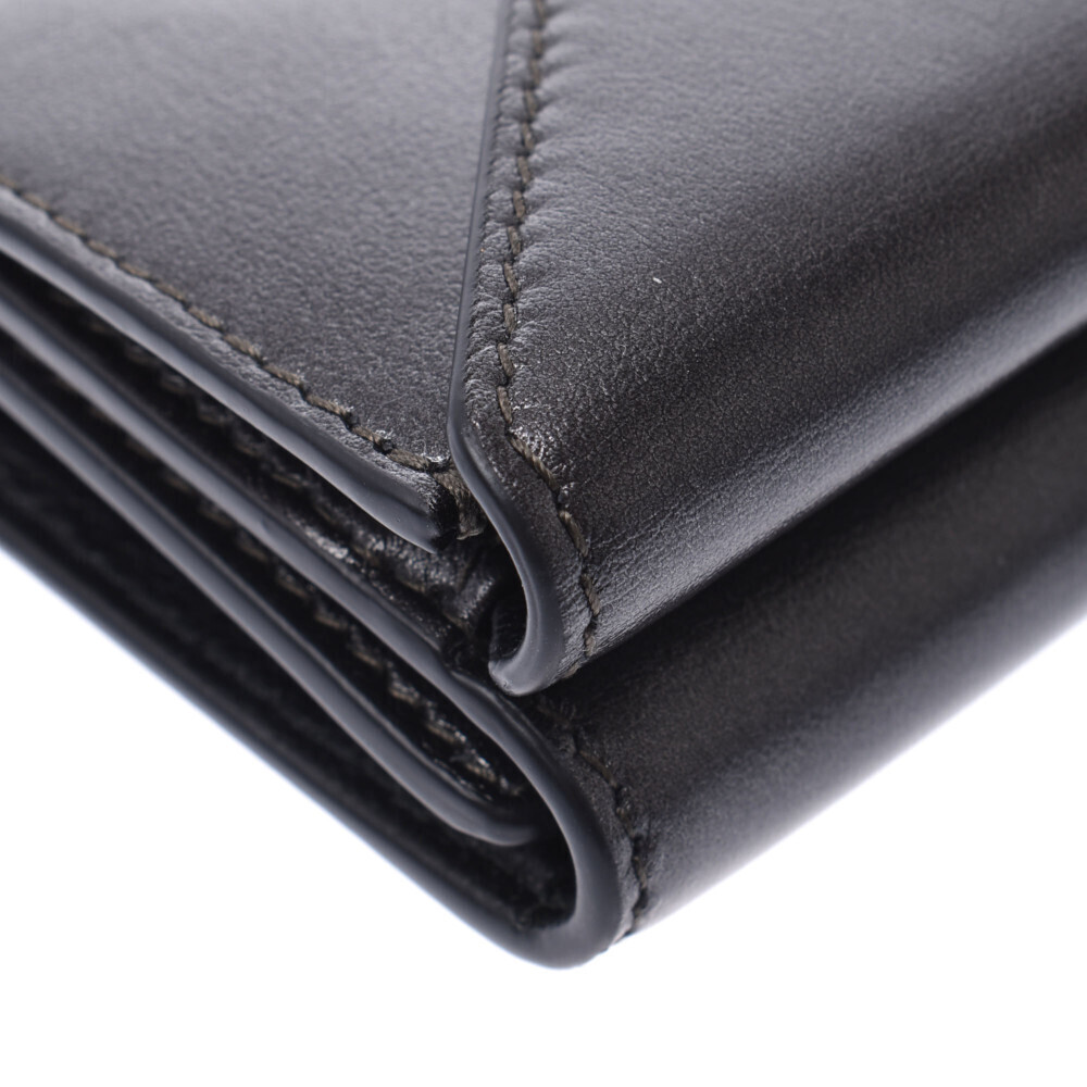 Balenciaga Black Paper Tri fold Wallet Compact - Picture 6 of 12